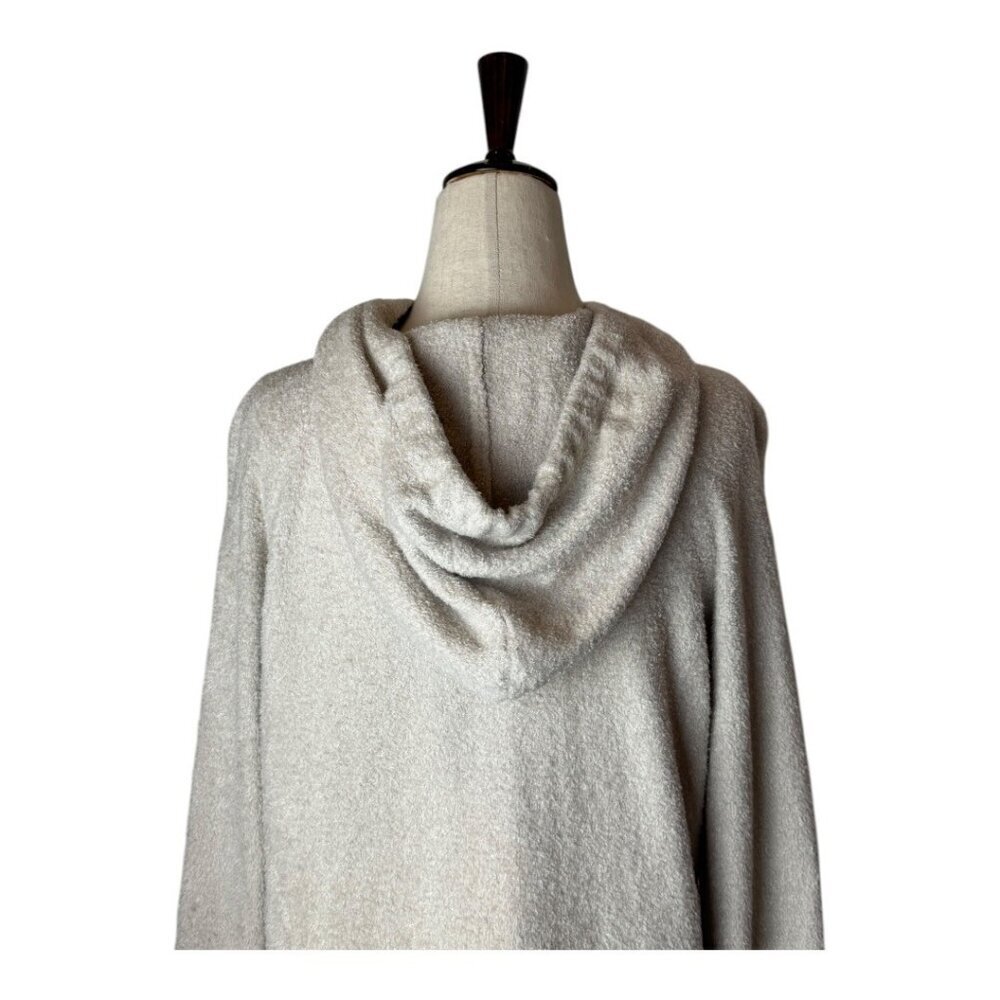 Barefoot Dreams Sweater Women Small Tan Knit CozyChic Lite Hooded Pullover - Picture 5 of 13